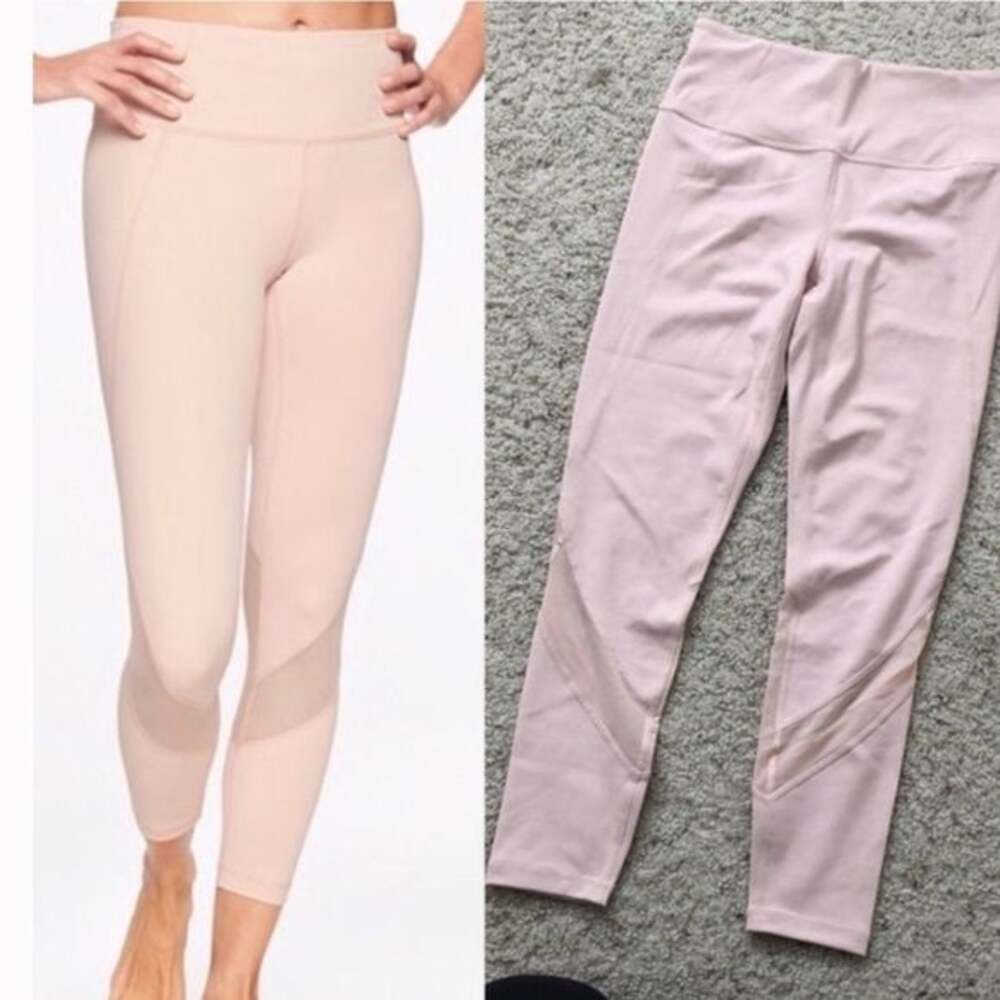 Atleta Stash High Rise Leggings Mesh  7/8 Light Pink Size S
